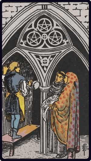 Three of Pentacles / Тройка Пентаклей
